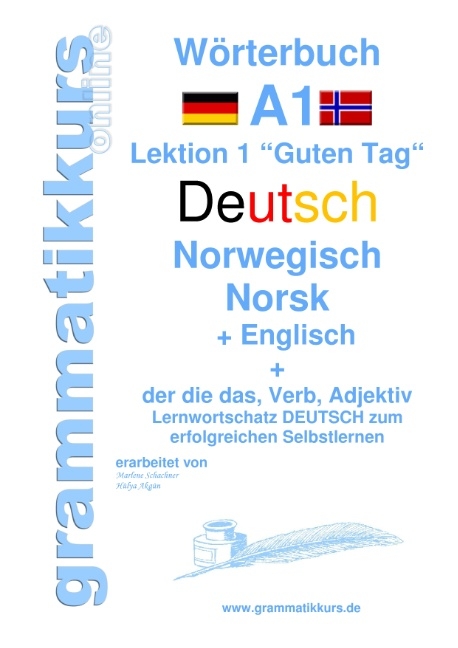 Wörterbuch Deutsch - Norwegisch - Englisch Niveau A1 - Edouard Akom, Marlene Schachner