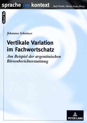 Vertikale Variation im Fachwortschatz - Johannes Schnitzer
