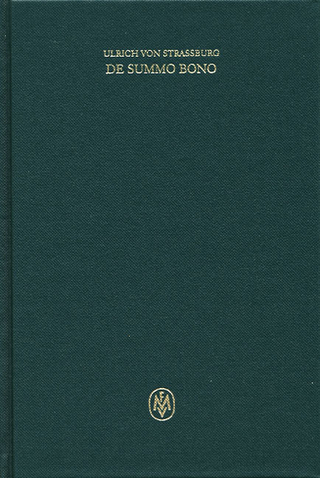 De summo bono. Kritische lateinische Edition / De summo bono. Liber II, Tractatus 1?4 - Ulrich von Straßburg; Alain de Libera