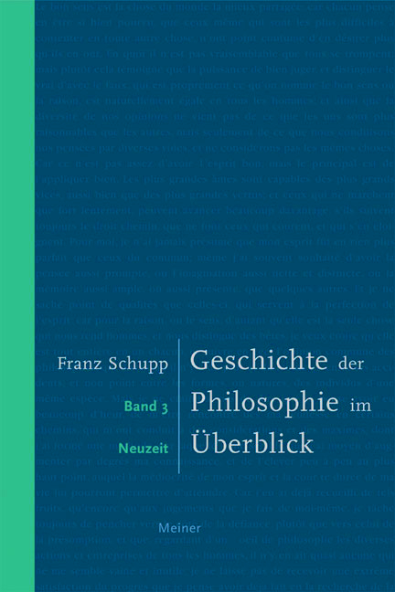 Geschichte der Philosophie im Überblick. Band 3. Neuzeit - Franz Schupp