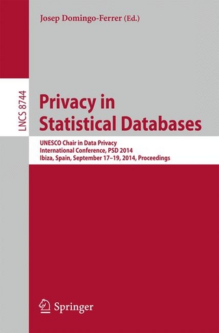 Privacy in Statistical Databases - Josep Domingo-Ferrer