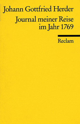 Journal meiner Reise im Jahr 1769 - Johann G Herder