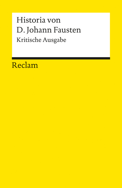 Historia von D. Johann Fausten (Kritische Ausgabe) - 
