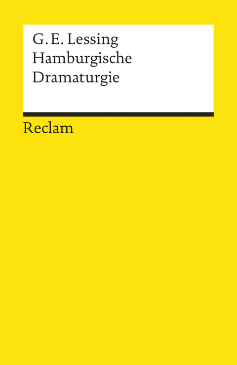 Hamburgische Dramaturgie - Gotthold E Lessing