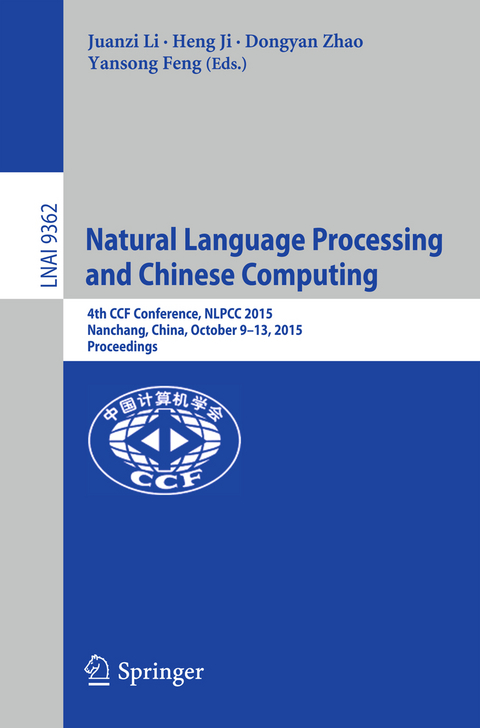 Natural Language Processing and Chinese Computing - 