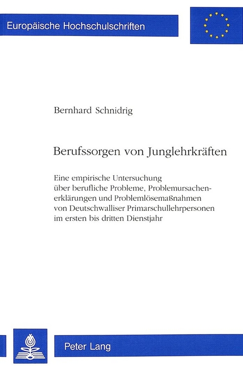Berufssorgen von Junglehrkräften - Bernhard Schnidrig