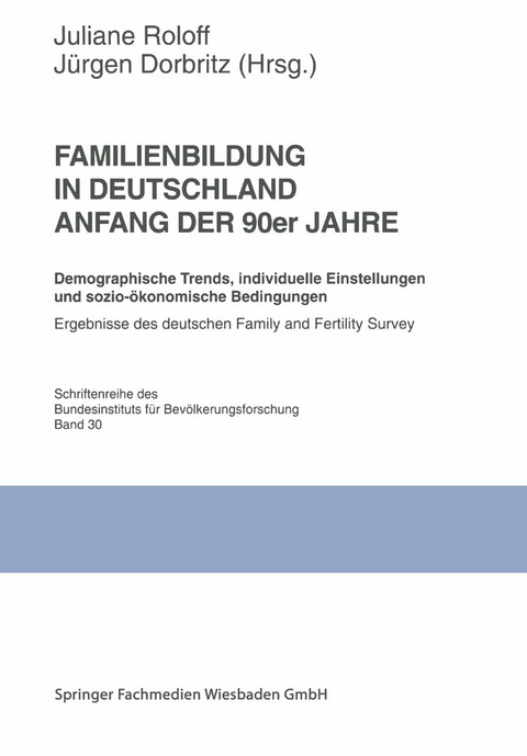Familienbildung in Deutschland Anfang der 90er Jahre - 
