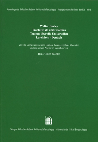 Walter Burley, Tractatus de universalibus - Hans-Ulrich Wöhler