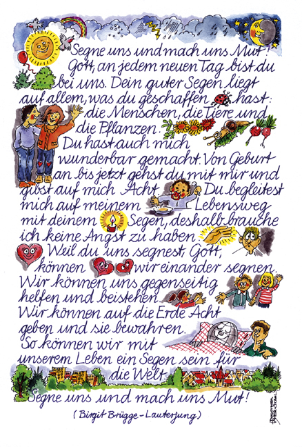 Psalmenkarte Motiv 3: Segne und und mach uns Mut - Birgit Brügge-Lauterjung