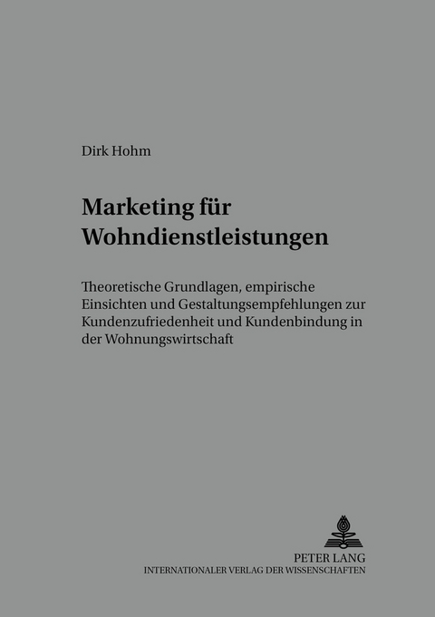Marketing für Wohndienstleistungen - Dirk Hohm