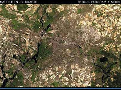 Berlin - Potsdam - Satellitenbildkarte