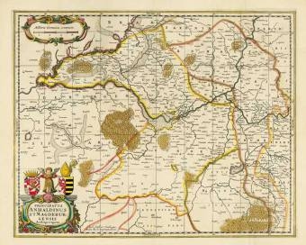 Historische Karte: Das Fürstentum Anhalt und das Erzbistums Magdeburg 1647 - Plano - Johannes Janssonius