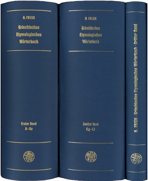 Griechisches etymologisches Wörterbuch / Griechisches etymologisches Wörterbuch - Hjalmar Frisk