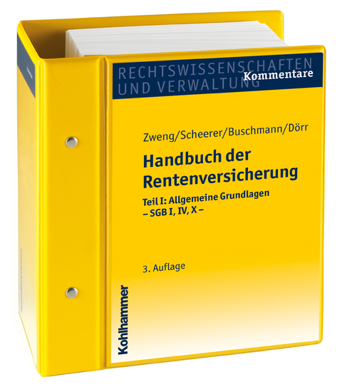 Handbuch der Rentenversicherung - Johann Zweng, Reinhard Scheerer, Gernot Dörr, Gudrun Böhle-Zweng