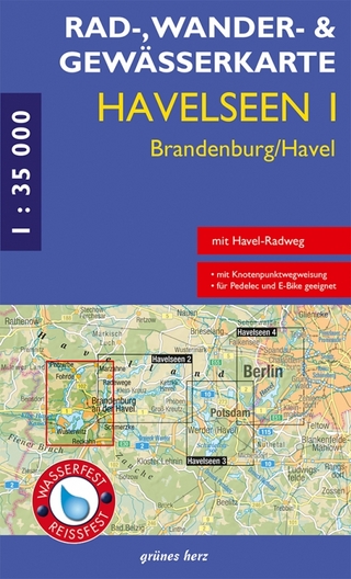 Rad-, Wander- und Gewässerkarte Havelseen 1: Brandenburg/Havel<br>(wasser- und reißfest)