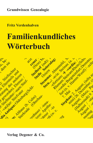 Familienkundliches Wörterbuch - Fritz Verdenhalven