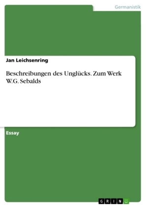 Beschreibungen des UnglÃ¼cks. Zum Werk W.G. Sebalds - Jan Leichsenring