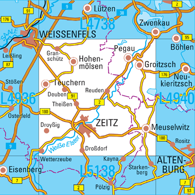 L4938 Zeitz Topographische Karte 1:50000
