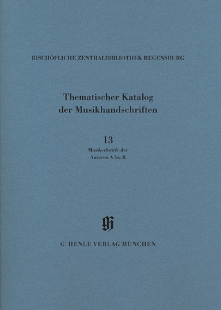 KBM 14,13 Katalog der Musikerbriefe 1 - Autoren A bis R - D Haberl