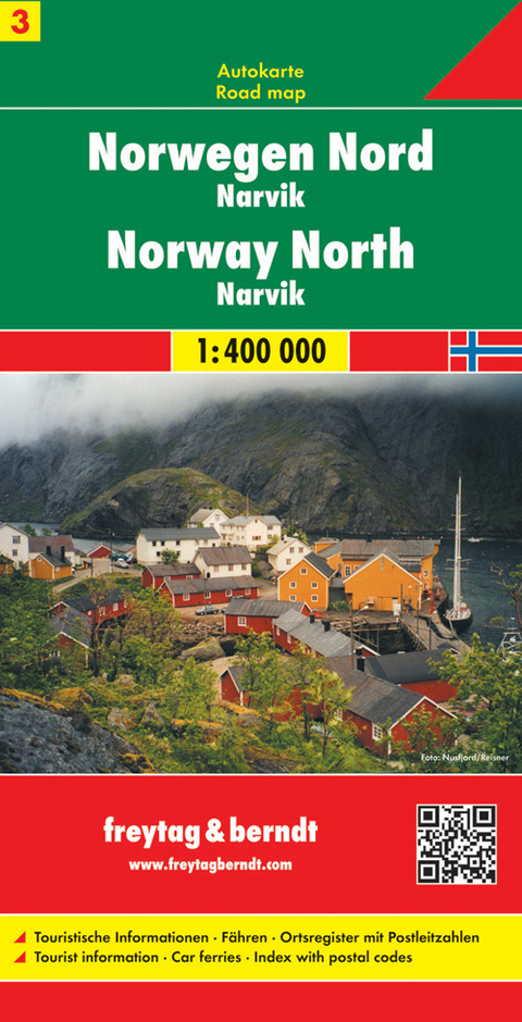 Norwegen Nord - Narvik, Autokarte 1:400.000 - 