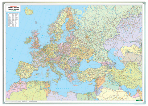 Europa politisch, Wandkarte 1:3.500.000, Magnetmarkiertafel, freytag & berndt