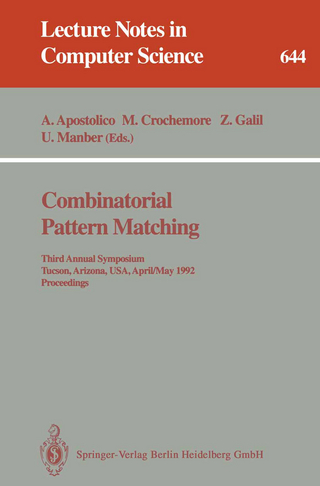 Combinatorial Pattern Matching - Alberto Apostolico; Maxime Crochemore; Zvi Galil; Udi Manber