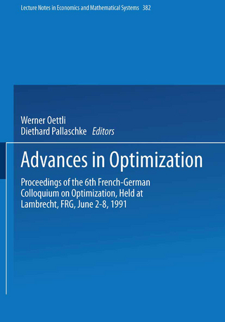 Advances in Optimization - Werner Oettli; Diethard Pallaschke