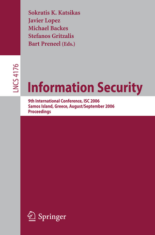 Information Security - Sokratis K. Katsikas; Michael Backes; Stefanos Gritzalis; Bart Preneel