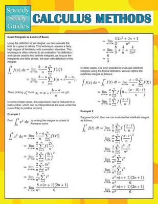 Calculus Methods (Speedy Study Guides) -  Speedy Publishing LLC