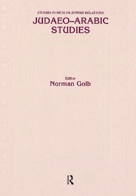 Judaeo Arabic Studies - Norman Golb