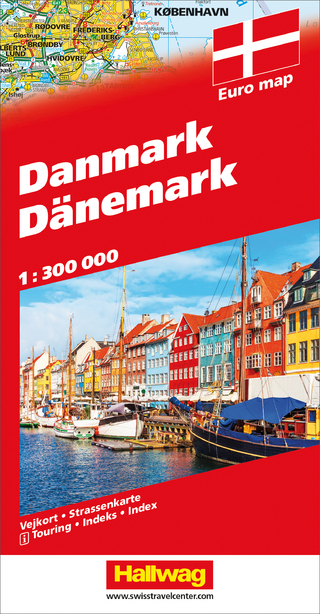 Dänemark Strassenkarte 1:300 000