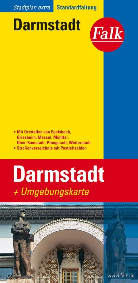 Falk Stadtplan Extra Darmstadt 1:17.500
