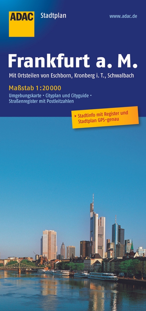 ADAC Stadtplan Frankfurt am Main 1:20.000