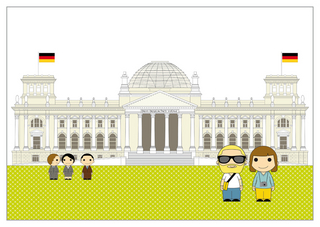 Postkarte - Berlin - Reichstag