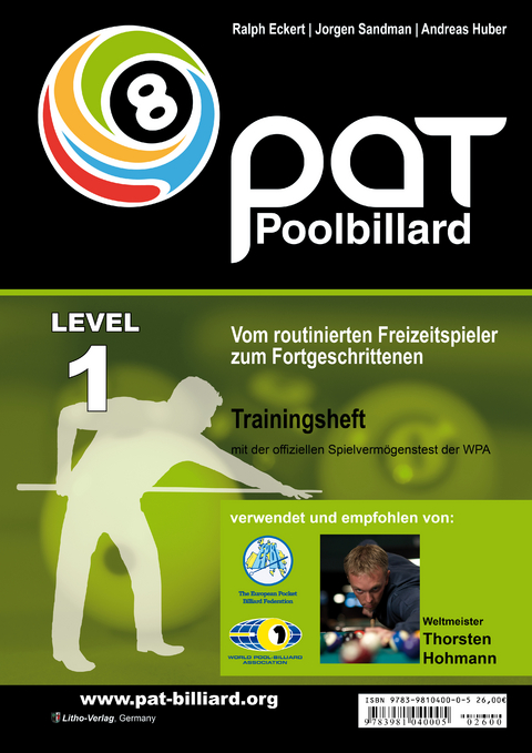 PAT Pool Billard Trainingsheft Level 1 - Ralph Eckert, Jorgen Sandmann, Andreas Huber