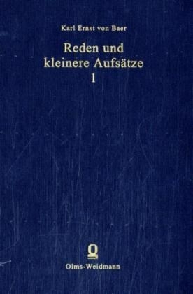 Reden und kleinere Aufsätze. Bd.1 - Karl Ernst Von Baer