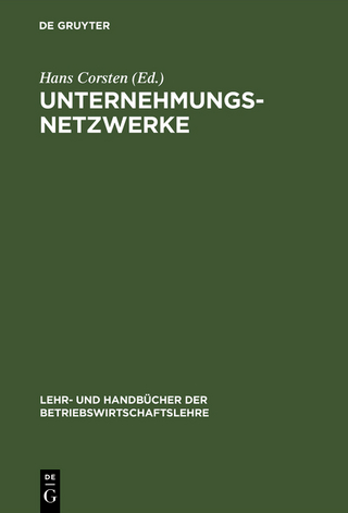 Unternehmungsnetzwerke - Hans Corsten