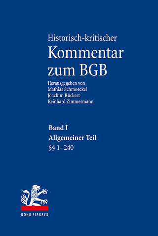 Historisch-kritischer Kommentar zum BGB - Mathias Schmoeckel; Joachim Rückert; Reinhard Zimmermann