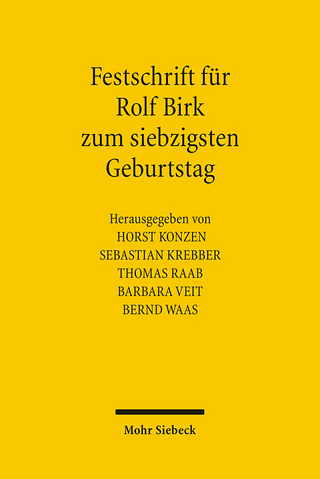 Festschrift für Rolf Birk zum siebzigsten Geburtstag - Horst Konzen; Sebastian Krebber; Thomas Raab; Barbara Veit; Bernd Waas