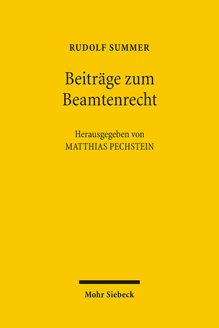Beiträge zum Beamtenrecht - Matthias Pechstein; Rudolf Summer