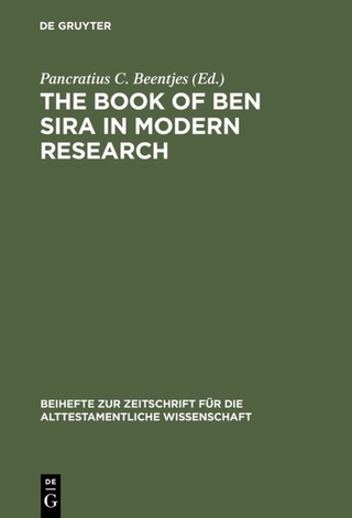 The Book of Ben Sira in Modern Research