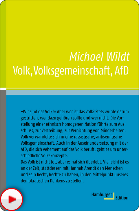 Volk, Volksgemeinschaft, AfD -  Michael Wildt