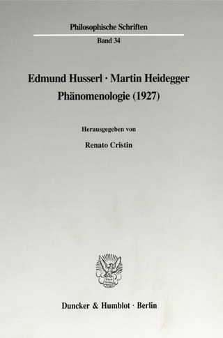 Edmund Husserl - Martin Heidegger: Phänomenologie (1927). - Renato Cristin