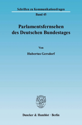 Parlamentsfernsehen des Deutschen Bundestages. - Hubertus Gersdorf