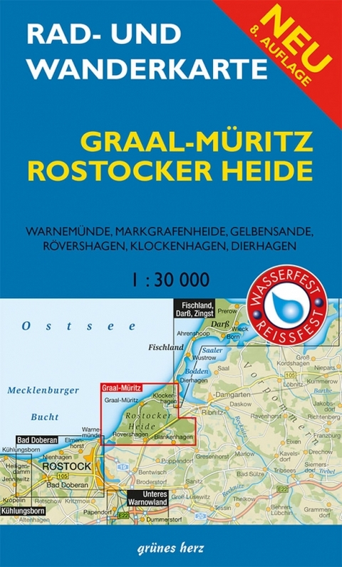 Rad- und Wanderkarte Graal-Müritz, Rostocker Heide