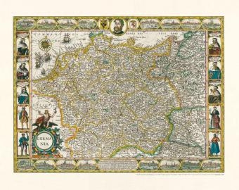 Historische Karte: Deutschland - Germania, 1607 - Jodocus Hondius