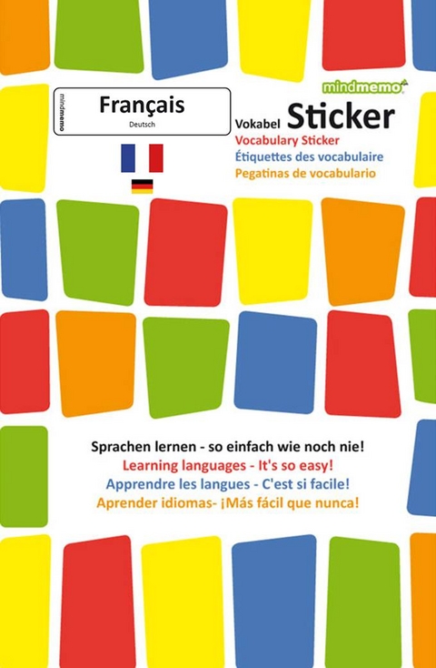 mindmemo Vokabel Sticker - Grundwortschatz Französisch / Deutsch - 280 Vokabel Aufkleber für Kinder und Erwachsene - Henry Fischer, Philipp Hunstein