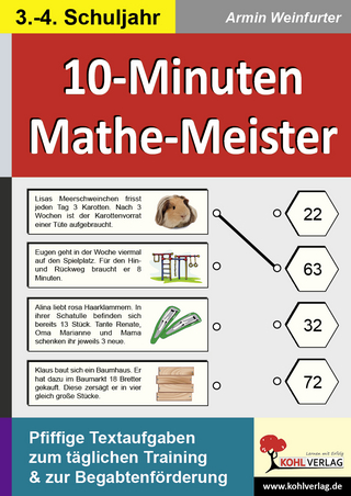 10-Minuten-Mathe-Meister / Klasse 3-4 - Armin Weinfurter