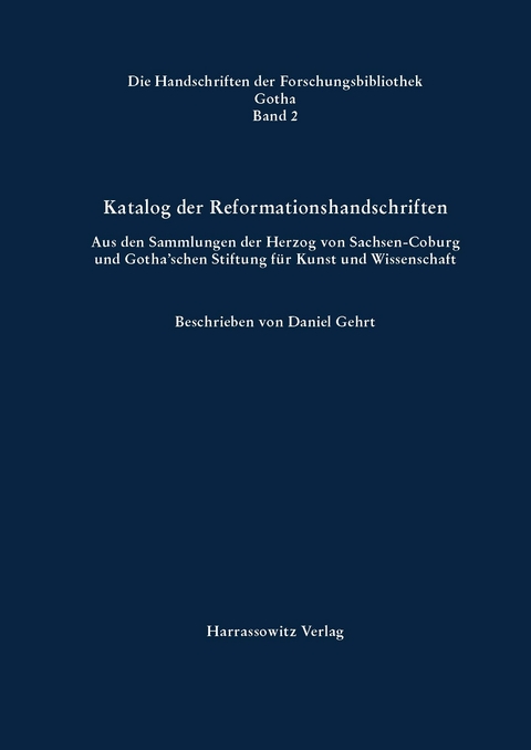 Katalog der Reformationshandschriften