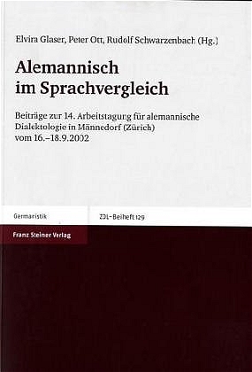 Alemannisch im Sprachvergleich - Elvira Glaser; Peter Ott; Rudolf Schwarzenbach